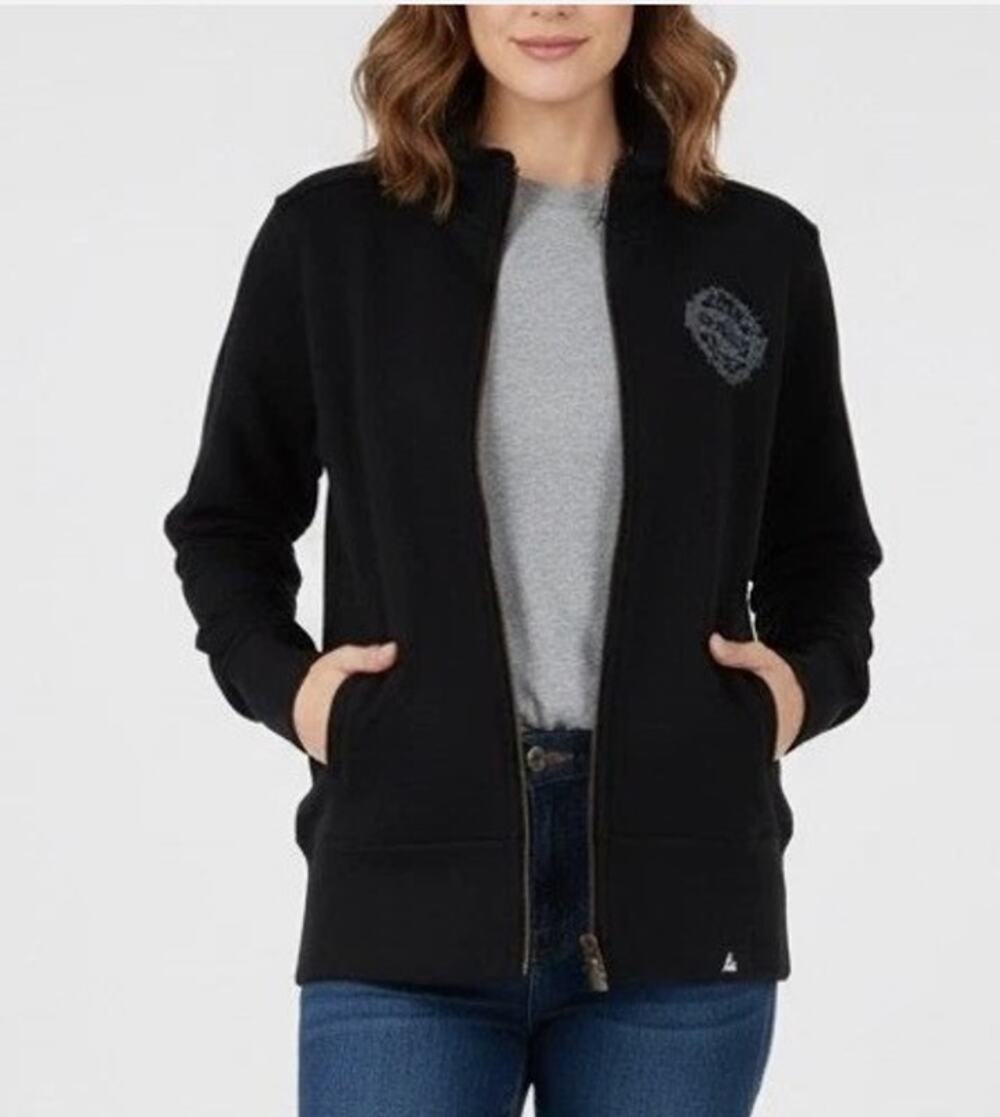 American Giant Women's Moto Full Zip Mock-Neck Sweater